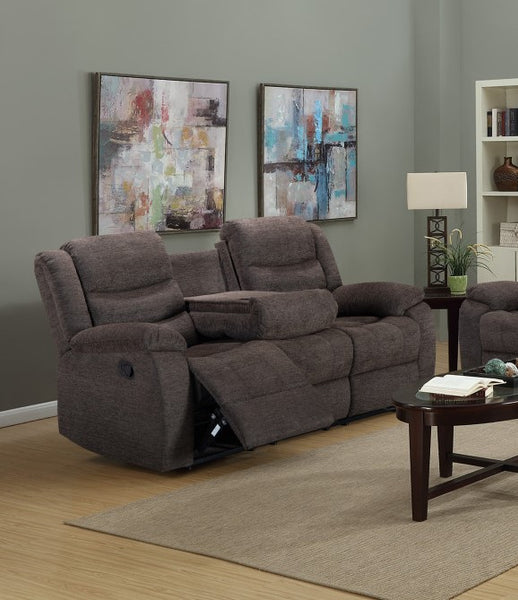 Rockport Brown Reclining Sofa Furnishings4Less
