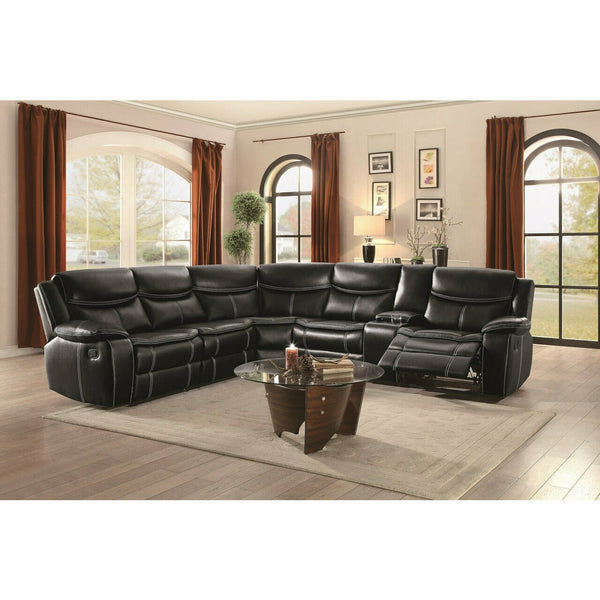 Black clearance reclining sectional