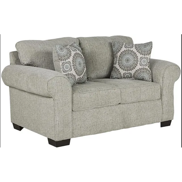 Charisma Linen Loveseat in Light Grey Furnishings4Less
