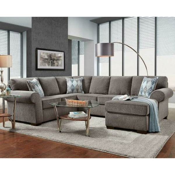 Affordable Furniture Stonewash Charcoal Sectional