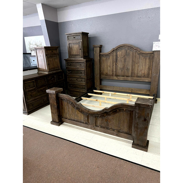 Rustic bed set king deals