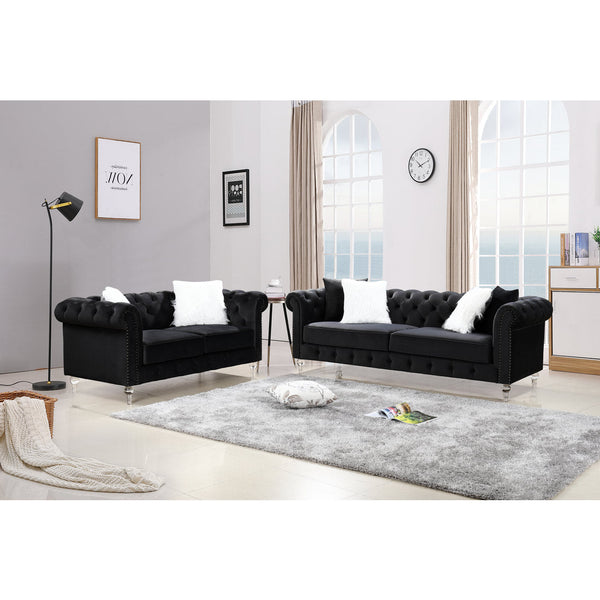 Black Velvet Sofa Collection Manchester Furnishings4Less