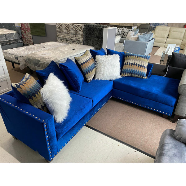 Paris Two Piece Sectional in Blue
