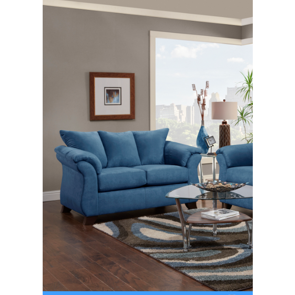 Cobalt blue loveseat deals