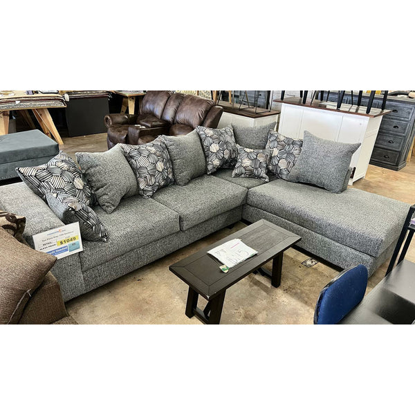 Groovy Two Piece Sectional in Grey