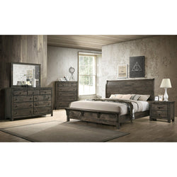 Rustic grey queen store bedroom set