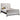 This Akerson bed features sleek, contemporary lines and a relaxed chalk finish. Panel headboard and tapered wood legs.