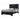 Micah Upholstered Bed Black