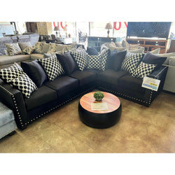 Black sectionals store on sale