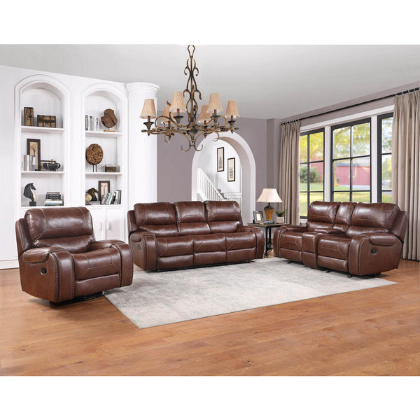 Brown Oversized Reclining Sofa Set